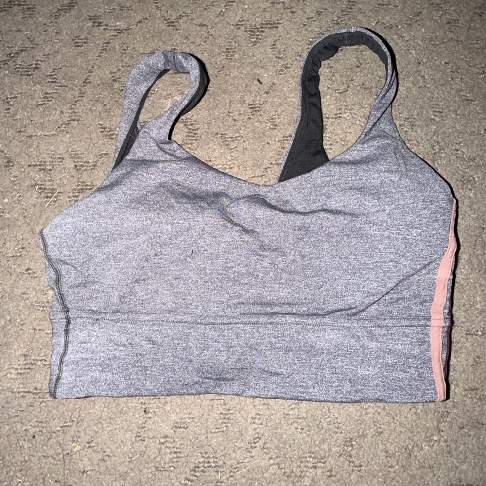 Lululemon Athletica Gray and Pink Sports Bra Size 6